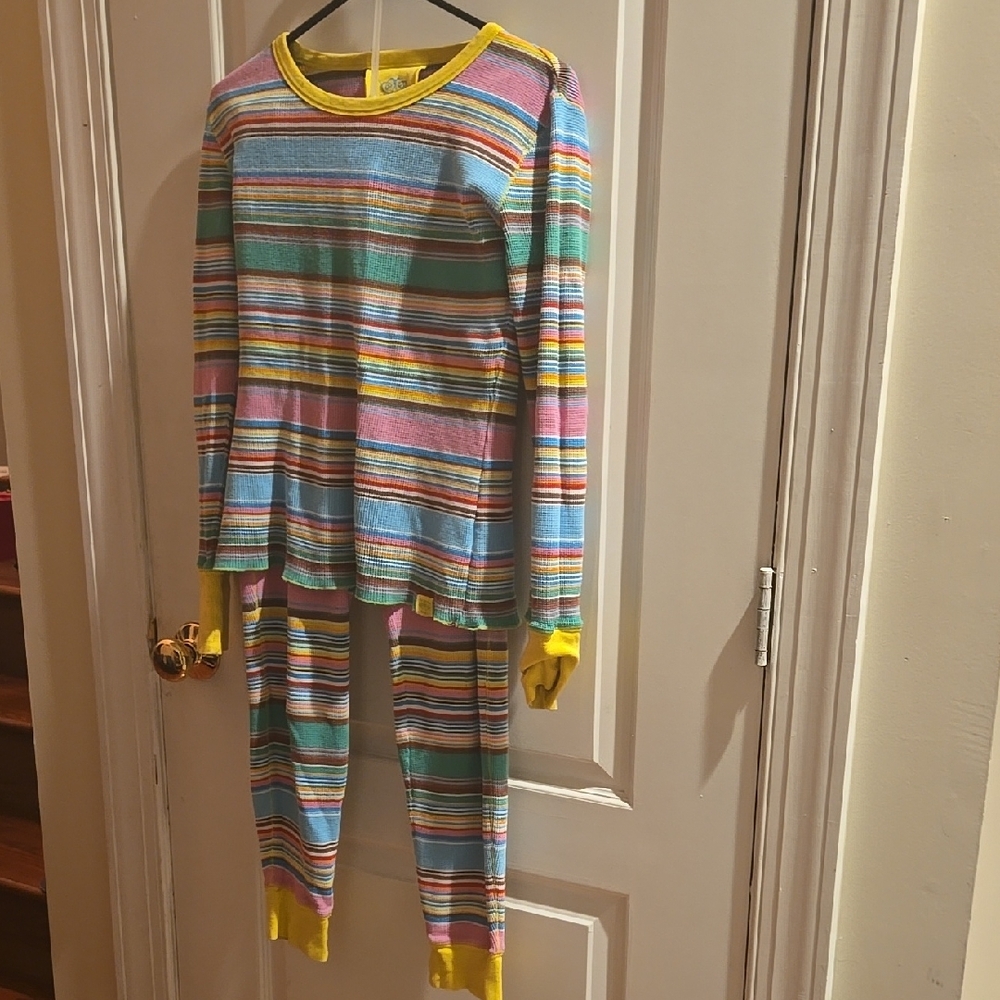 Colorful Striped Pajama Set